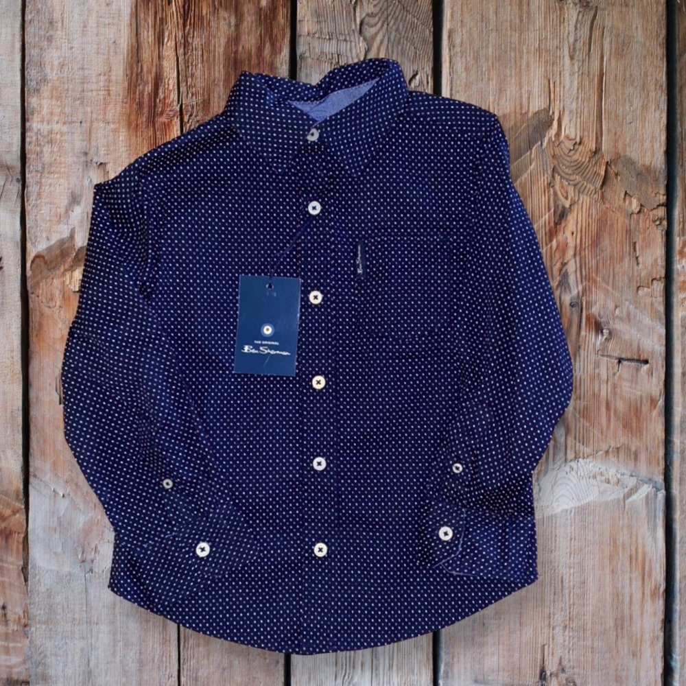 BEN Sherman Boy Button Down Shirt- NWT